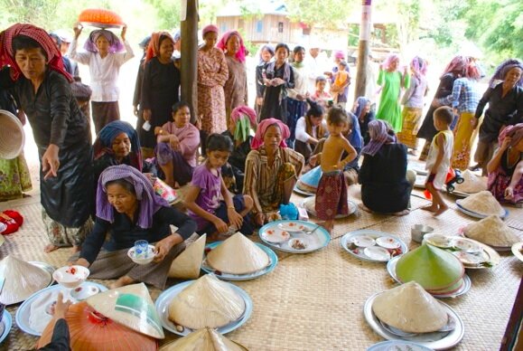 Women Prepare food at Mosque