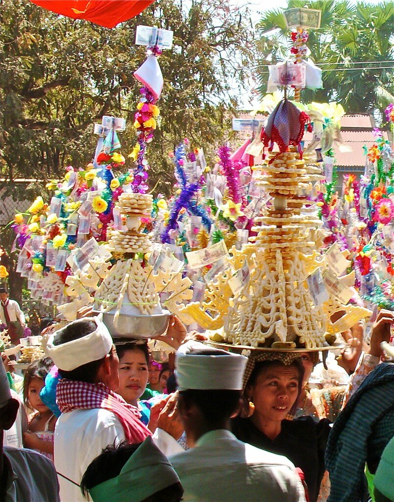 Women in Procession with Cakes for Malot Ceremony