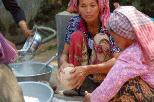 Women Prepare Food for Feast - Photo Courtesy of Kok-Thay Eng